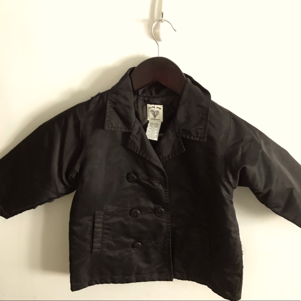 Y2K baby gap black pea coat